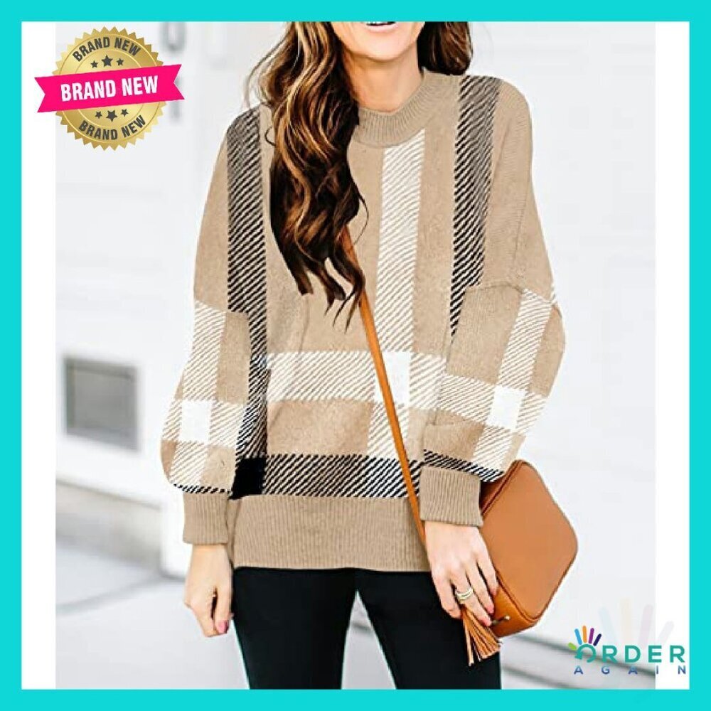 Oversized Cable Knit Pullover Batwing Sleeve Crewneck Chic Minimal Y2K - Picture 4 of 7